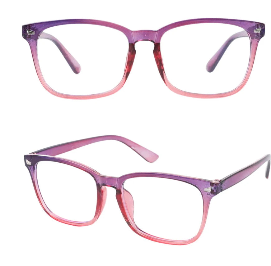 Blue Light Blocking Glasses – Square Nerd Frame Anti-Blue Ray Computer & Gaming Eyewear (Unisex)
