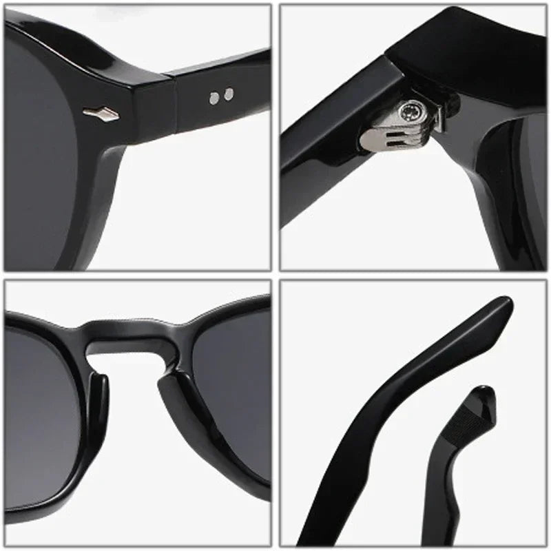 Fashion Retro Square Sunglasses – Unisex Clear Frame UV400 Shades by JNPCXI