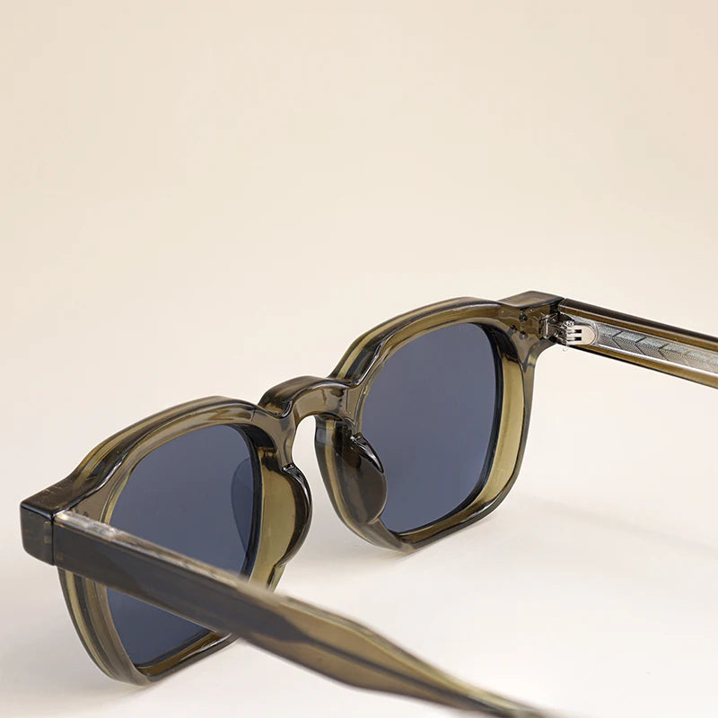 CATERSIDE Retro Punk Square Sunglasses – Small Frame Unisex Shades for Travel & Parties