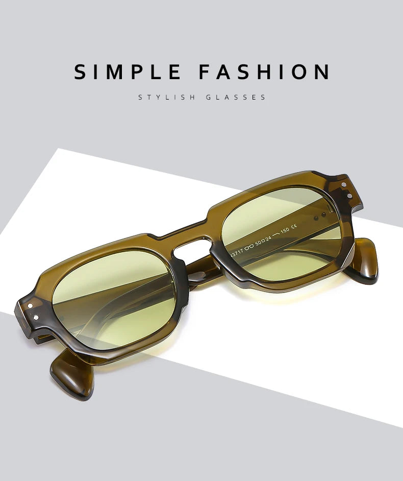 Luxury Retro Square Sunglasses – UV400 Trending Shades for Men & Women