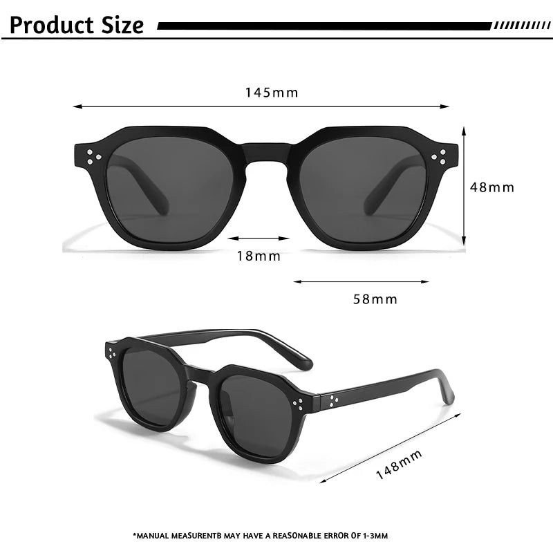 CATERSIDE Retro Polarized Ultralight TR90 Frame Polygon Outdoor High Quality Travel  Eyewear