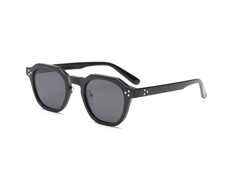 Peekaboo Korean Retro Polygon Sunglasses – TR90 Frame, Polarized UV400 Shades for Men & Women