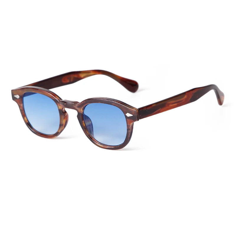 Unisex Fashion Sunglasses – Blue Round & Tortoise Square Retro Styles, UV400 Protection