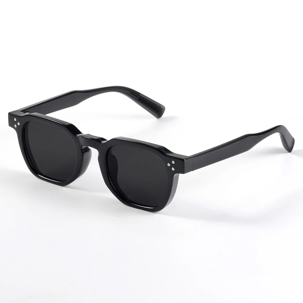 Trending CRIXALIS Vintage Square Sunglasses – Unisex Rivet Design for Beach & Casual Wear