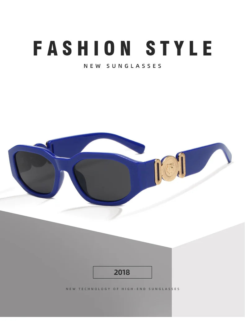 LONSY Fashion Square Sunglasses – Black Gradient Retro Design