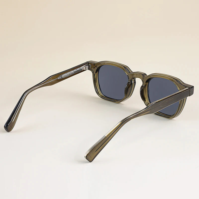 CATERSIDE Retro Punk Square Sunglasses – Small Frame Unisex Shades for Travel & Parties