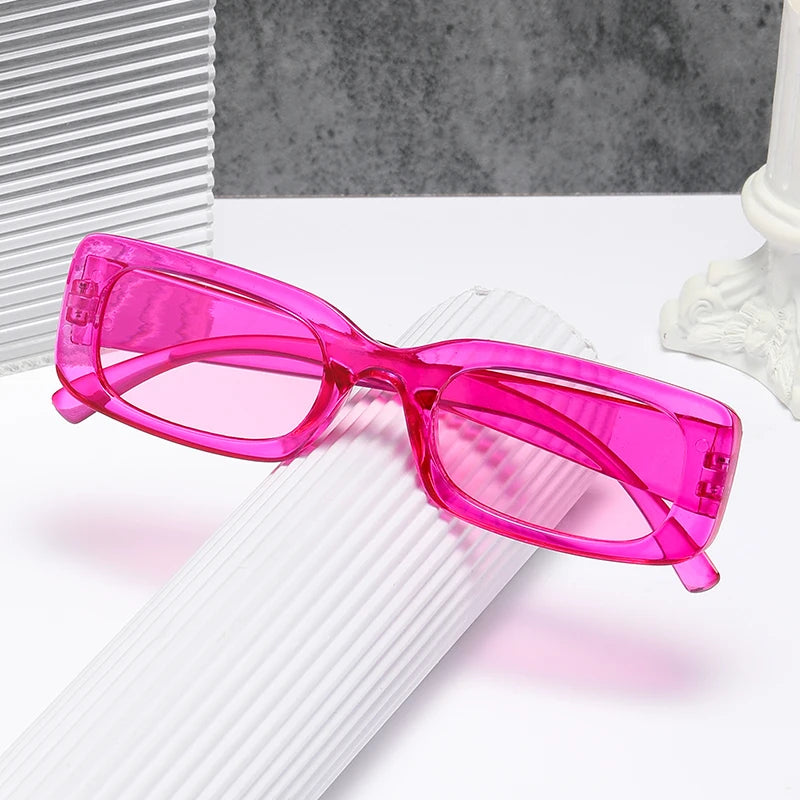 Black Square Sunglasses Rectangle Male Retro Black Lens Driving Fishing Oculos