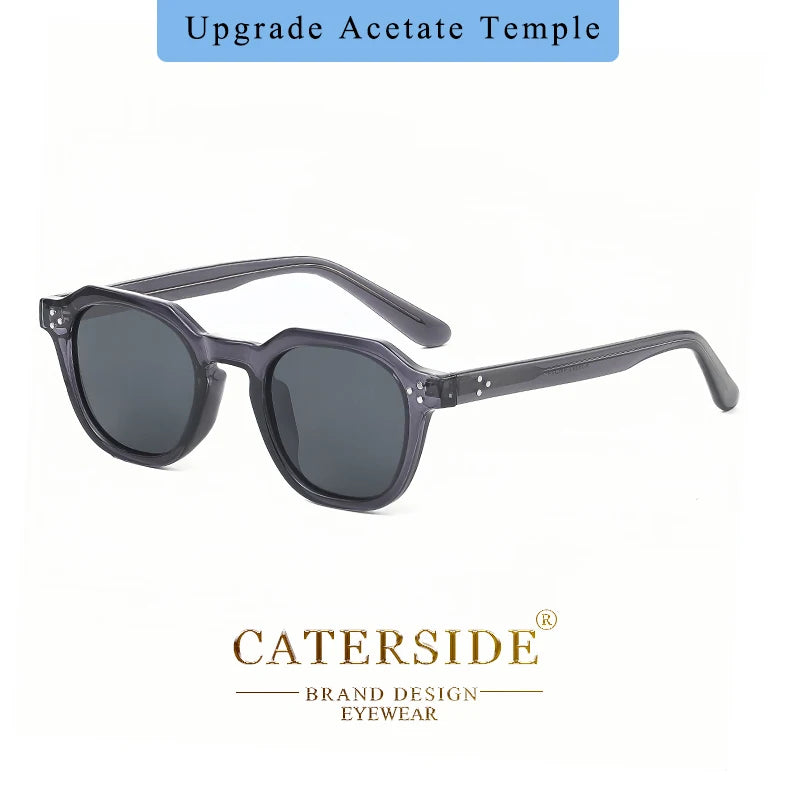 CATERSIDE Retro Polarized Ultralight TR90 Frame Polygon Outdoor High Quality Travel  Eyewear