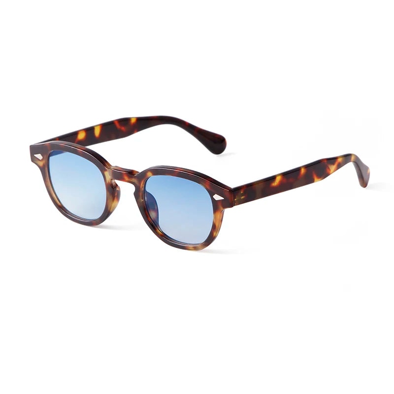 Unisex Fashion Sunglasses – Blue Round & Tortoise Square Retro Styles, UV400 Protection