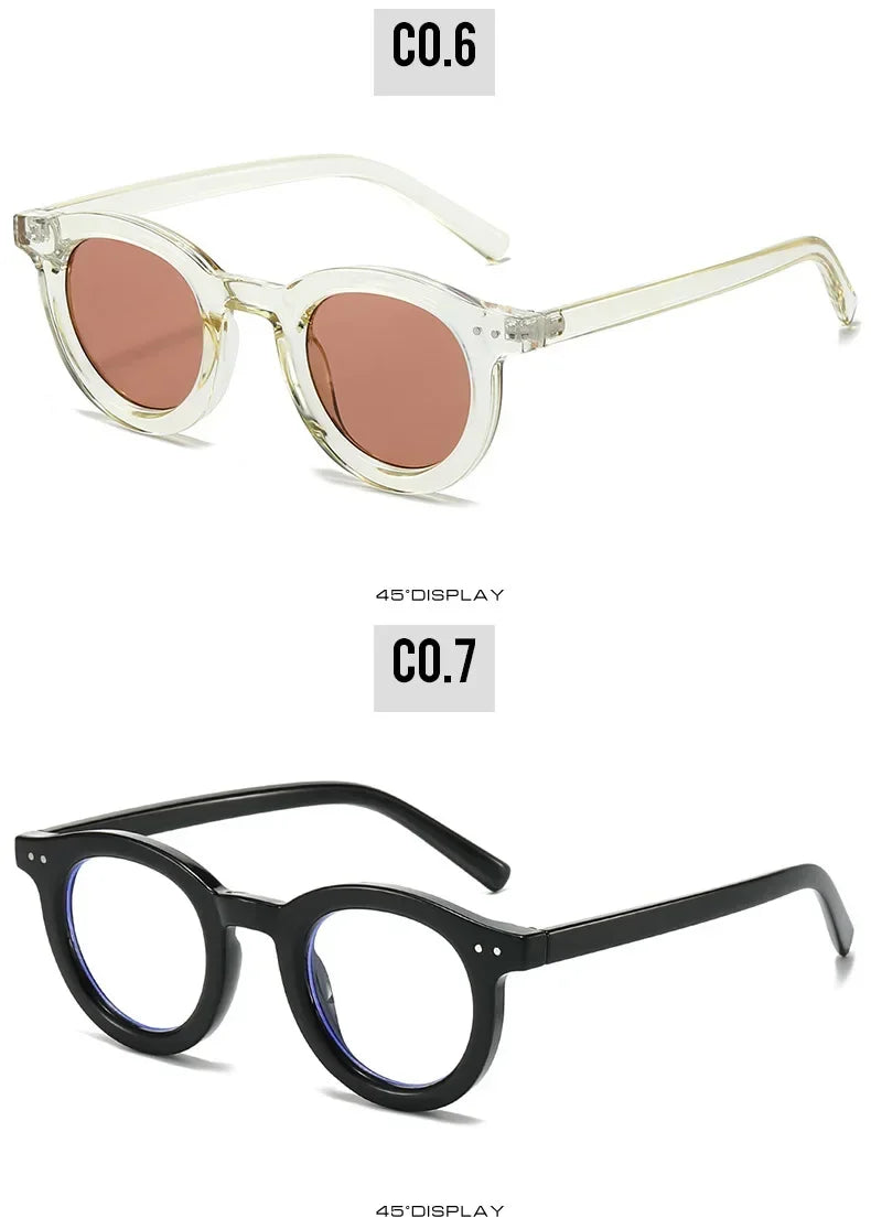 JNPCXI Oval Punk Sunglasses – UV400 Gradient Shades with Rivet Detail for Men & Women