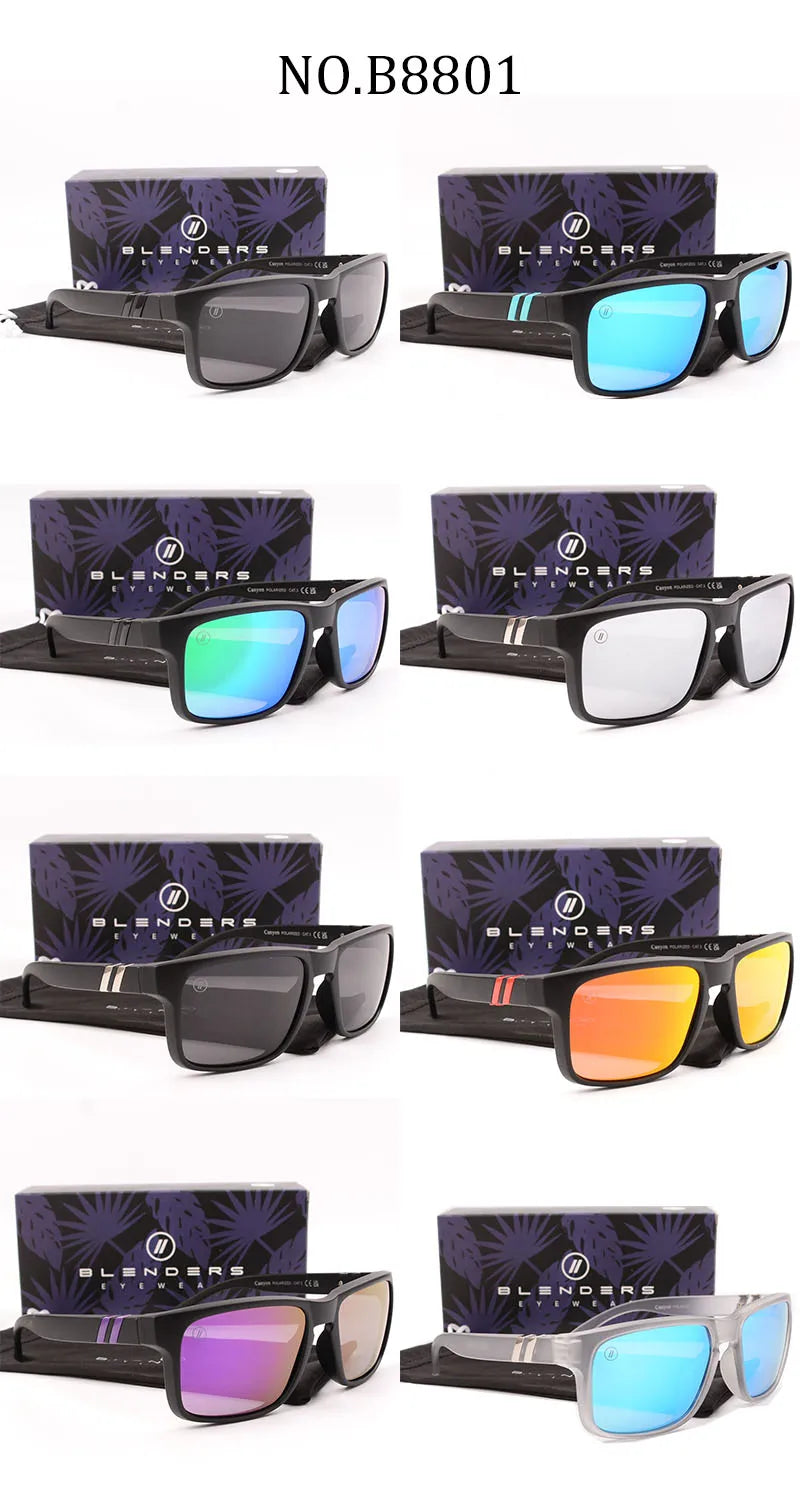 blender square Polarized UV  Eyewear Vintage Fashion Square unisex