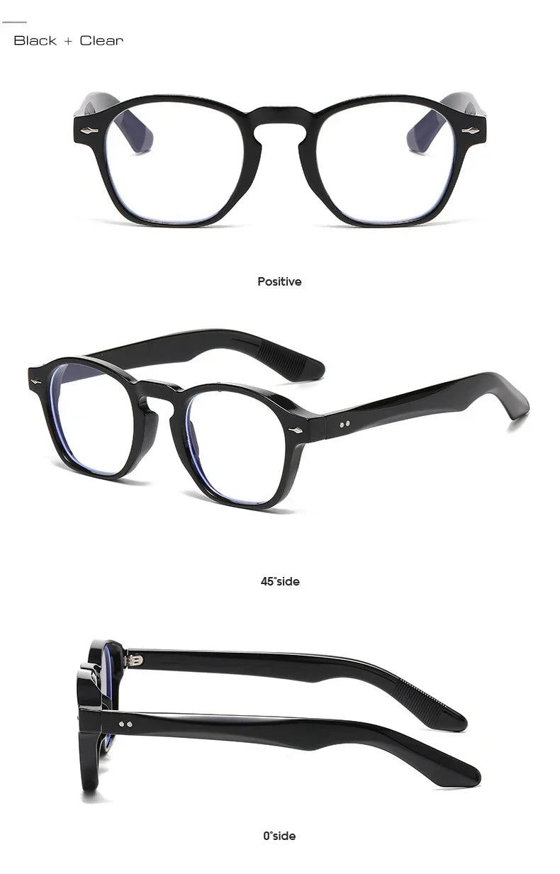 Fashion Retro Square Sunglasses – Unisex Clear Frame UV400 Shades by JNPCXI