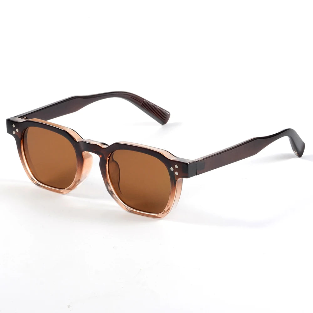 Trending CRIXALIS Vintage Square Sunglasses – Unisex Rivet Design for Beach & Casual Wear