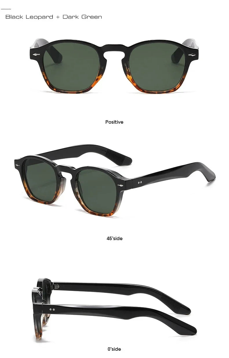 Fashion Retro Square Sunglasses – Unisex Clear Frame UV400 Shades by JNPCXI