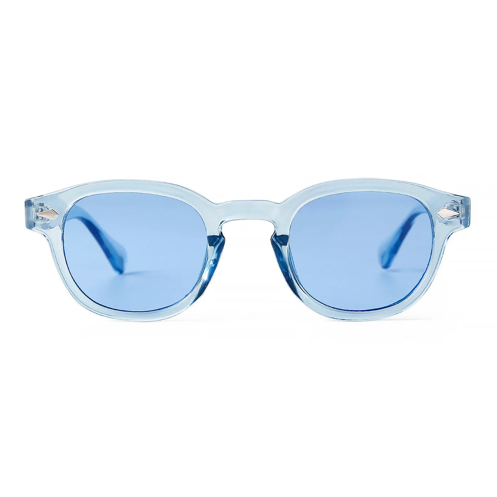 Unisex Fashion Sunglasses – Blue Round & Tortoise Square Retro Styles, UV400 Protection