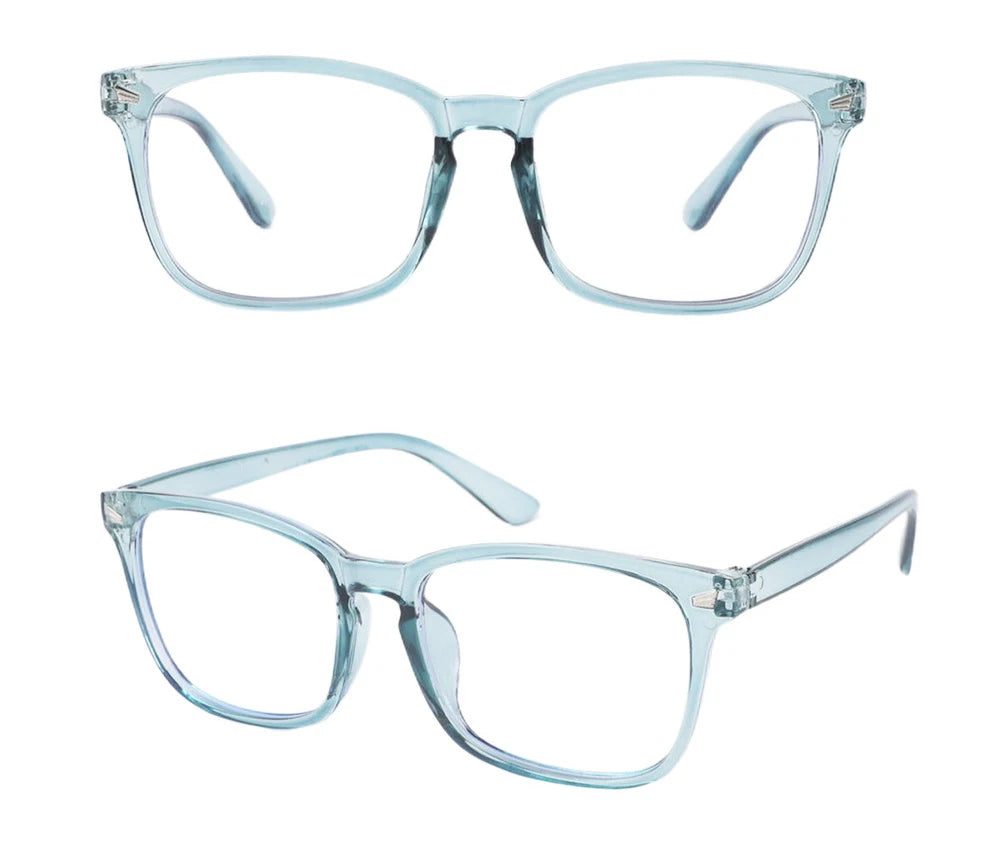 Blue Light Blocking Glasses – Square Nerd Frame Anti-Blue Ray Computer & Gaming Eyewear (Unisex)
