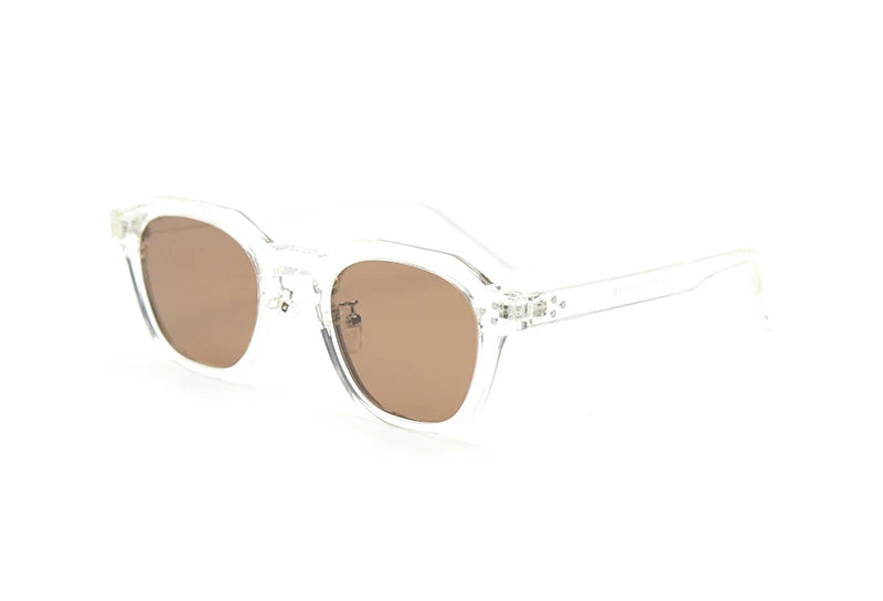 Peekaboo Korean Retro Polygon Sunglasses – TR90 Frame, Polarized UV400 Shades for Men & Women