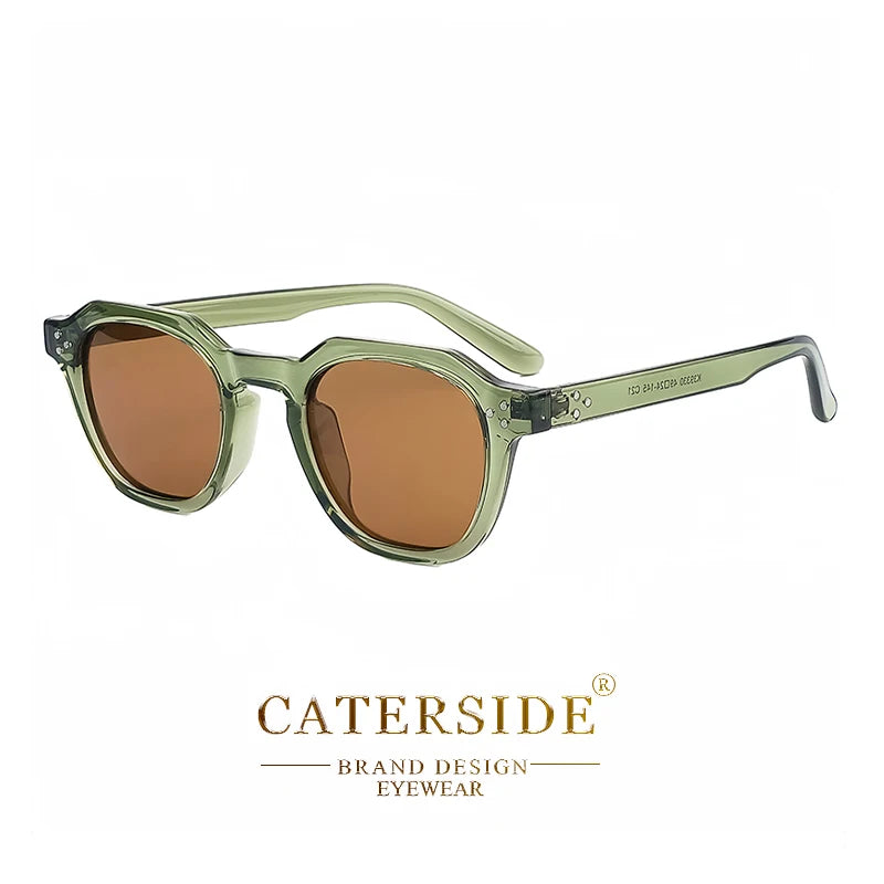 CATERSIDE Retro Polarized Ultralight TR90 Frame Polygon Outdoor High Quality Travel  Eyewear