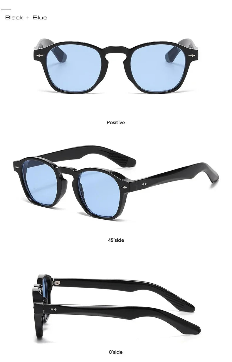 Fashion Retro Square Sunglasses – Unisex Clear Frame UV400 Shades by JNPCXI