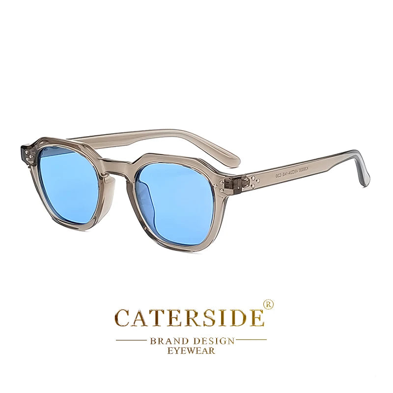CATERSIDE Retro Polarized Ultralight TR90 Frame Polygon Outdoor High Quality Travel  Eyewear
