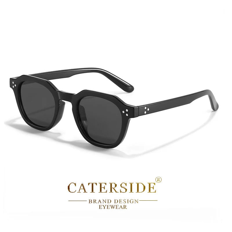 CATERSIDE Retro Polarized Ultralight TR90 Frame Polygon Outdoor High Quality Travel  Eyewear