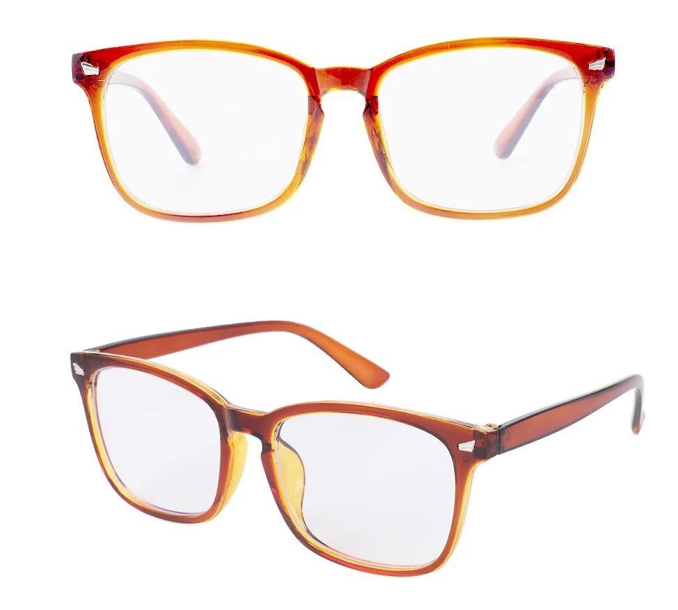 Blue Light Blocking Glasses – Square Nerd Frame Anti-Blue Ray Computer & Gaming Eyewear (Unisex)