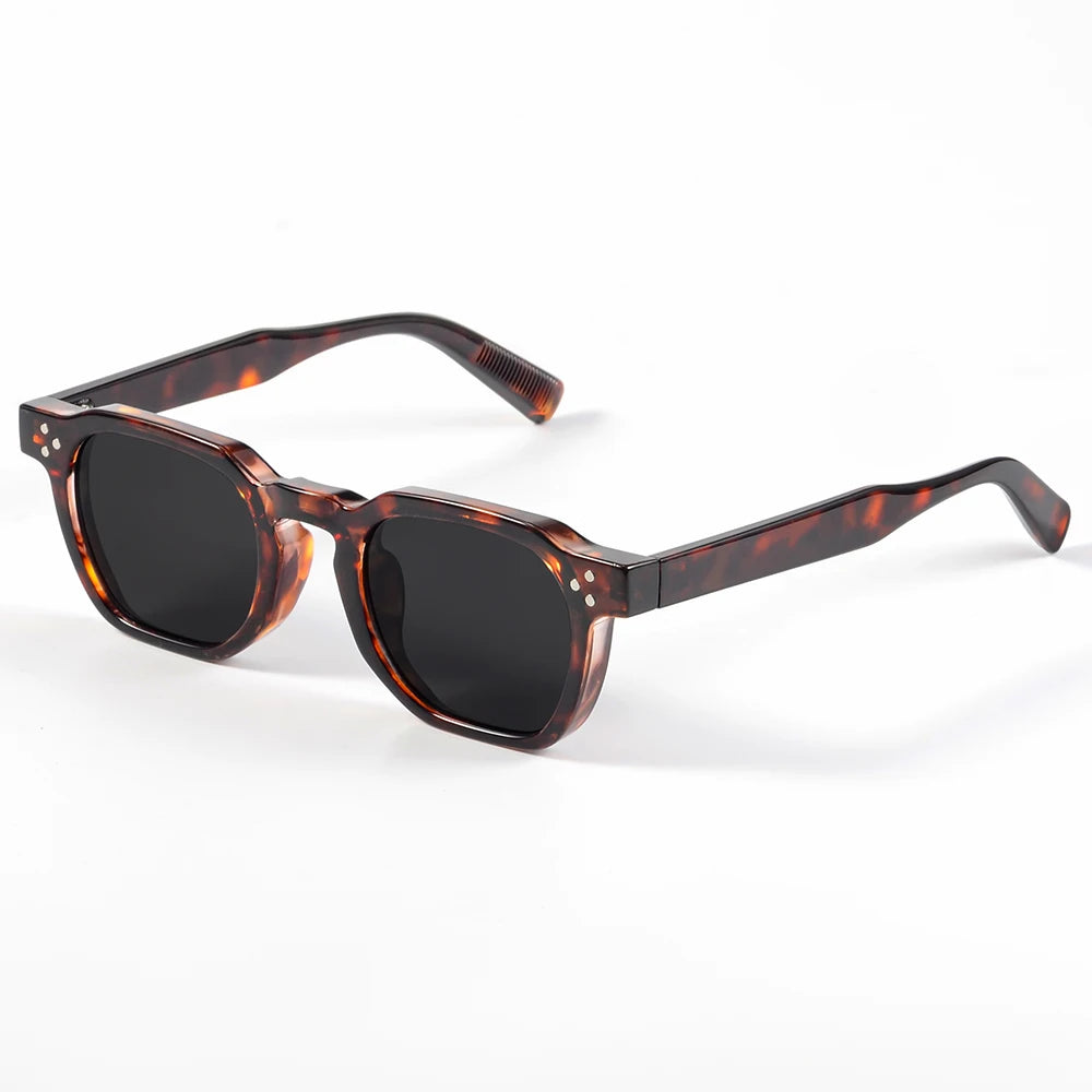 Trending CRIXALIS Vintage Square Sunglasses – Unisex Rivet Design for Beach & Casual Wear