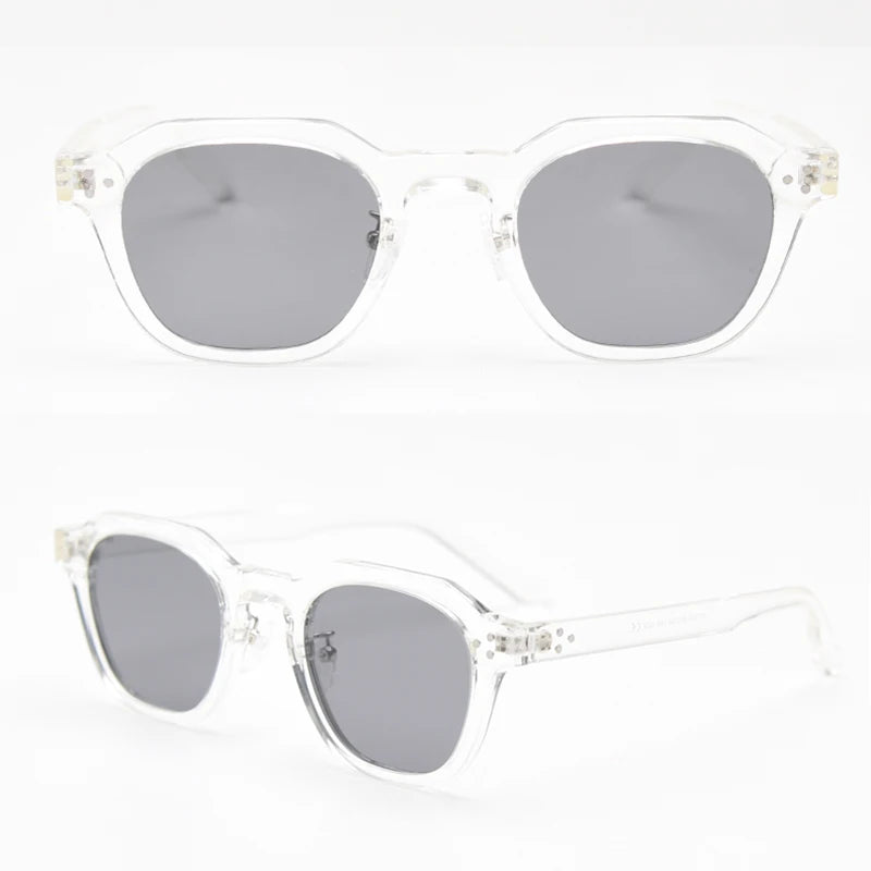Peekaboo Korean Retro Polygon Sunglasses – TR90 Frame, Polarized UV400 Shades for Men & Women