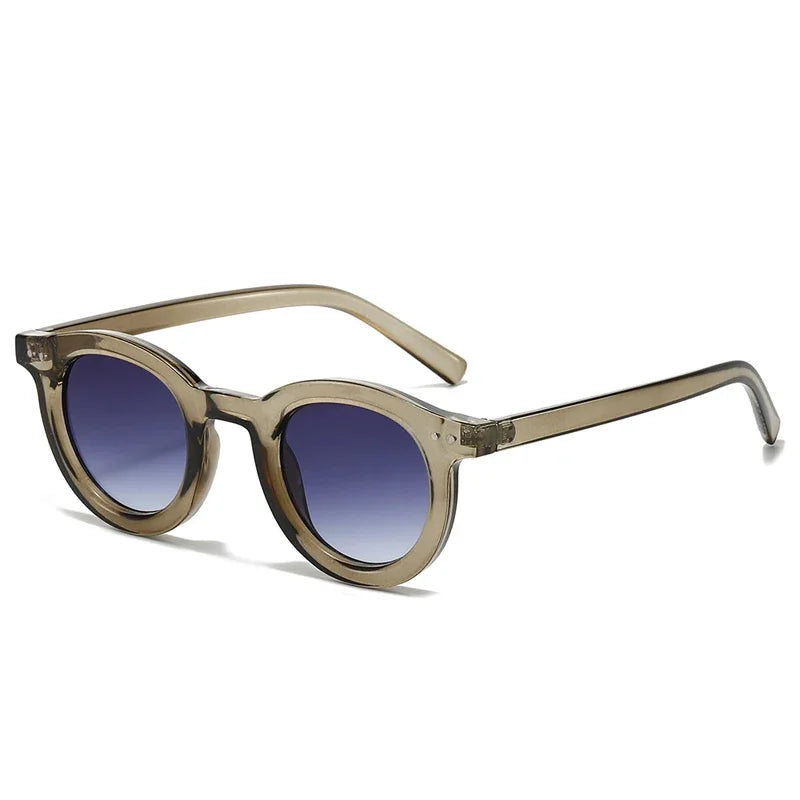 JNPCXI Oval Punk Sunglasses – UV400 Gradient Shades with Rivet Detail for Men & Women