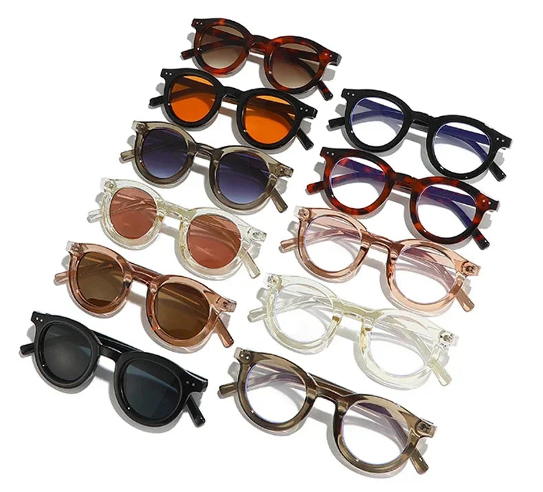 JNPCXI Oval Punk Sunglasses – UV400 Gradient Shades with Rivet Detail for Men & Women