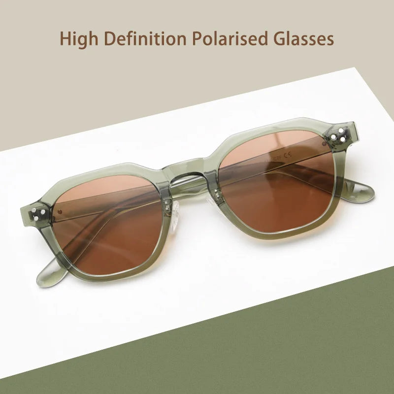 Caterside Unisex Retro Sunglasses – Polarized UV Protection, Ultralight TR90 Outdoor Eyewear