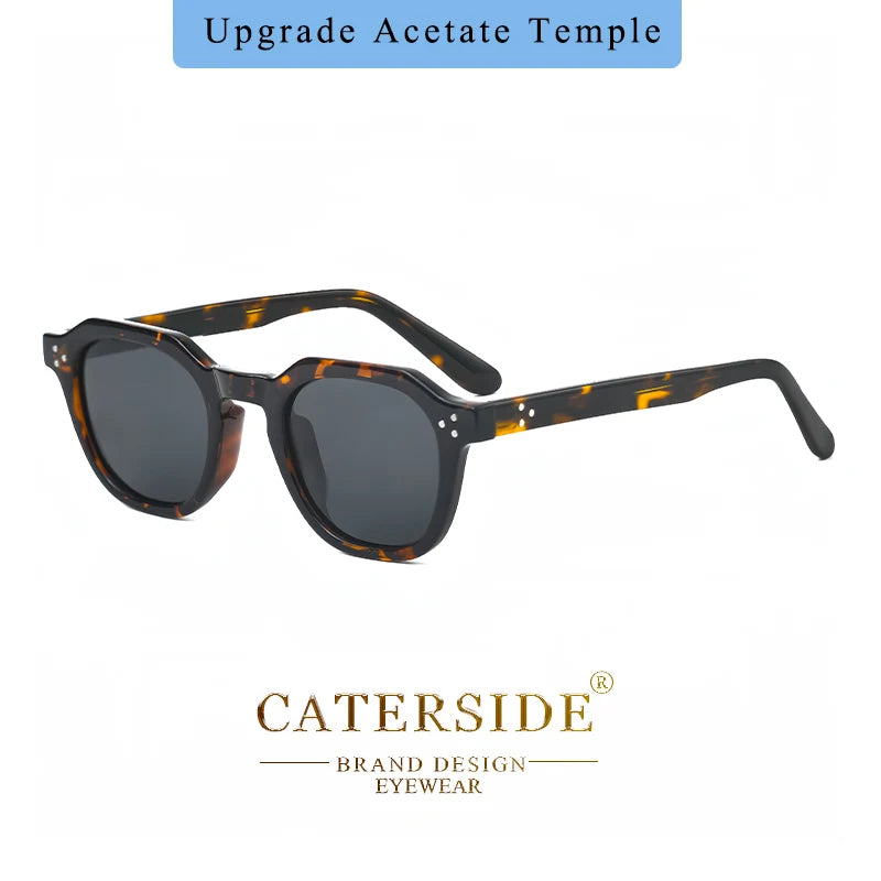 CATERSIDE Retro Polarized Ultralight TR90 Frame Polygon Outdoor High Quality Travel  Eyewear
