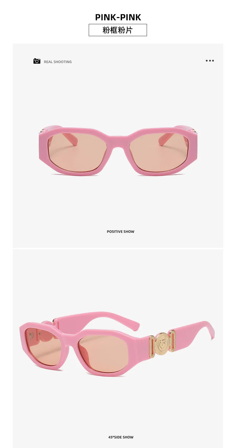LONSY Fashion Square Sunglasses – Black Gradient Retro Design