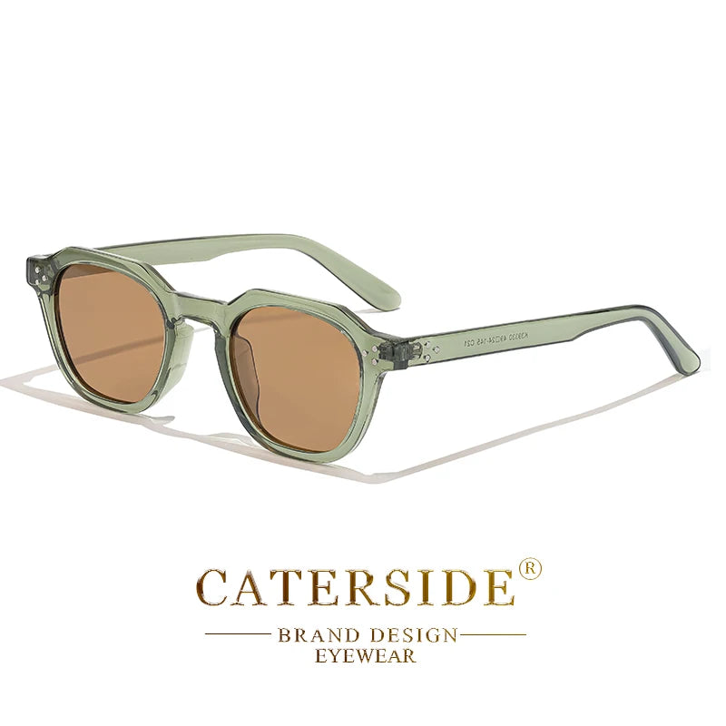 CATERSIDE Retro Polarized Ultralight TR90 Frame Polygon Outdoor High Quality Travel  Eyewear
