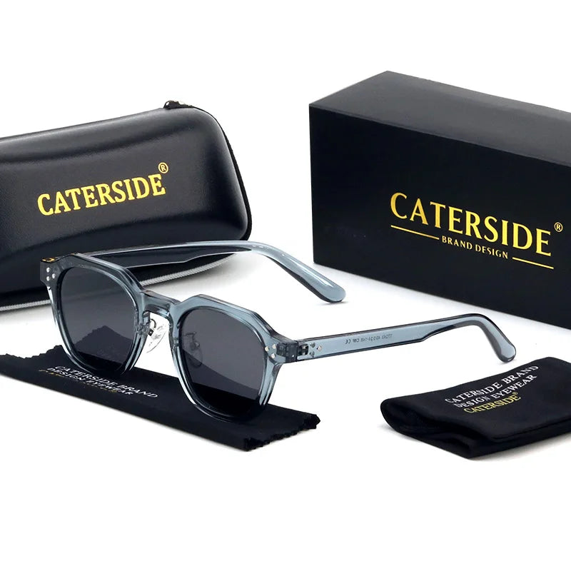 Caterside Unisex Retro Sunglasses – Polarized UV Protection, Ultralight TR90 Outdoor Eyewear