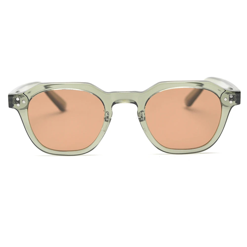 Peekaboo Korean Retro Polygon Sunglasses – TR90 Frame, Polarized UV400 Shades for Men & Women
