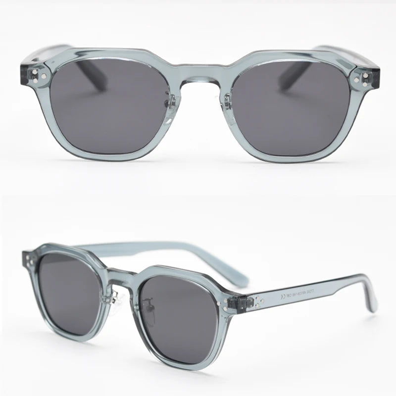 Peekaboo Korean Retro Polygon Sunglasses – TR90 Frame, Polarized UV400 Shades for Men & Women