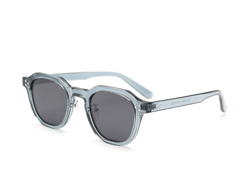 Peekaboo Korean Retro Polygon Sunglasses – TR90 Frame, Polarized UV400 Shades for Men & Women