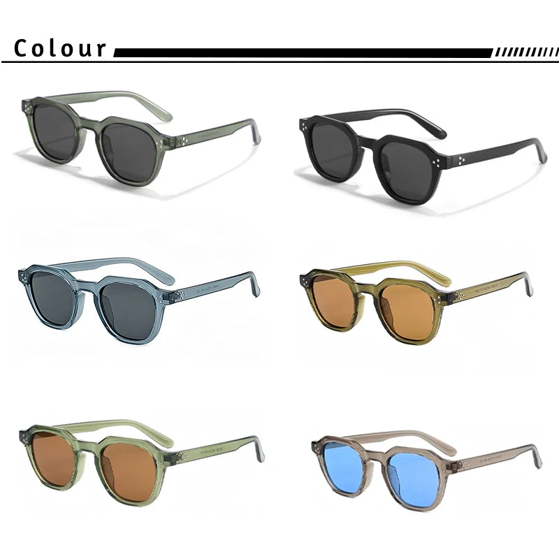 CATERSIDE Retro Polarized Ultralight TR90 Frame Polygon Outdoor High Quality Travel  Eyewear