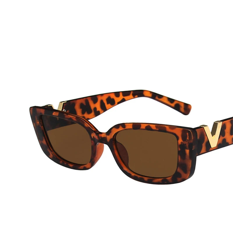 Retro Rectangle Sunglasses Vintage Small Frame Ladies Classic Black Square Oculos De Sol