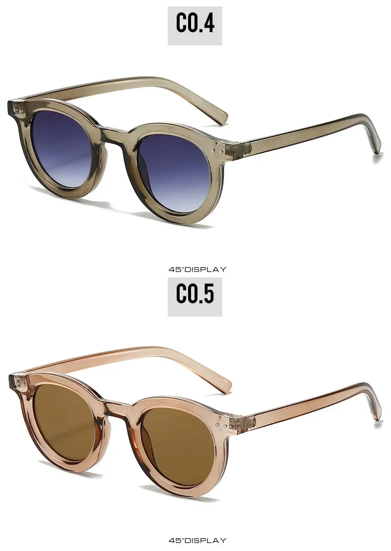 JNPCXI Oval Punk Sunglasses – UV400 Gradient Shades with Rivet Detail for Men & Women