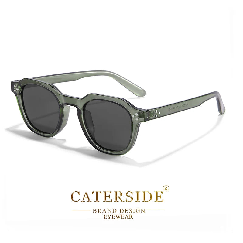 CATERSIDE Retro Polarized Ultralight TR90 Frame Polygon Outdoor High Quality Travel  Eyewear
