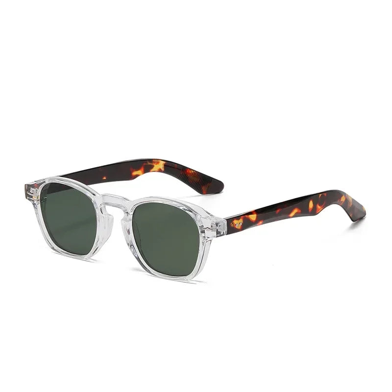 Fashion Retro Square Sunglasses – Unisex Clear Frame UV400 Shades by JNPCXI