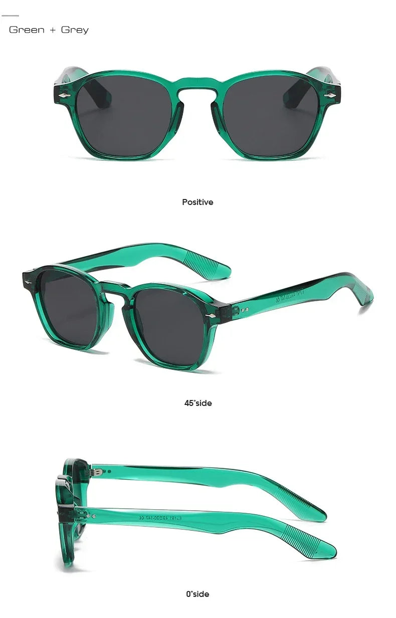 Fashion Retro Square Sunglasses – Unisex Clear Frame UV400 Shades by JNPCXI