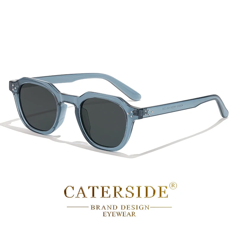 CATERSIDE Retro Polarized Ultralight TR90 Frame Polygon Outdoor High Quality Travel  Eyewear