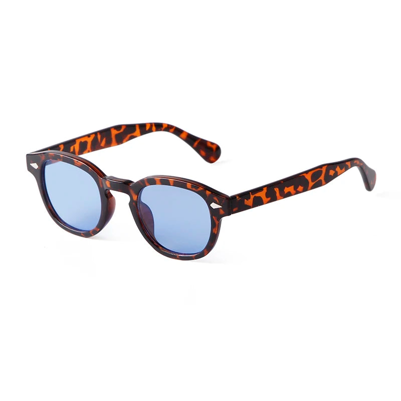 Unisex Fashion Sunglasses – Blue Round & Tortoise Square Retro Styles, UV400 Protection
