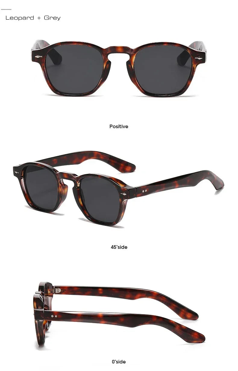 Fashion Retro Square Sunglasses – Unisex Clear Frame UV400 Shades by JNPCXI