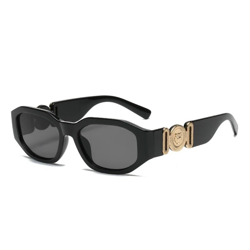 LONSY Fashion Square Sunglasses – Black Gradient Retro Design