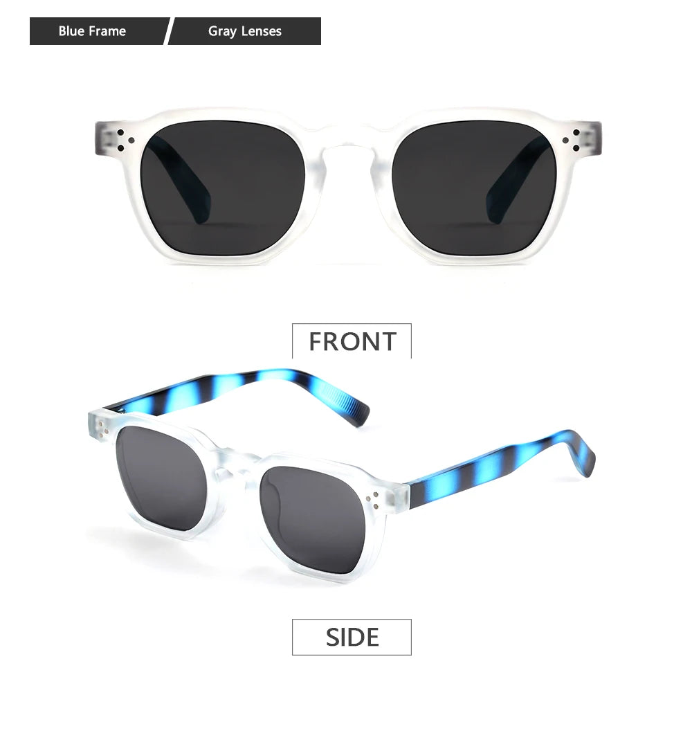 Trending CRIXALIS Vintage Square Sunglasses – Unisex Rivet Design for Beach & Casual Wear