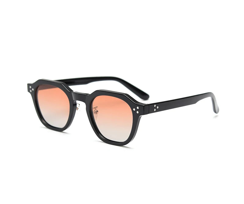 Peekaboo Korean Retro Polygon Sunglasses – TR90 Frame, Polarized UV400 Shades for Men & Women
